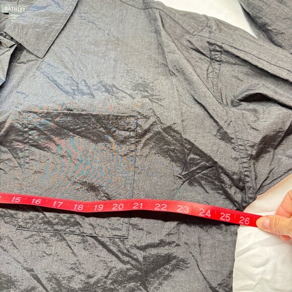 NWOT Athleta Lunar Shine Button Down Shirt in Black - Picture 7 of 11